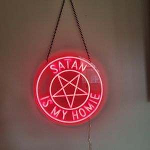 Satan is my homie Neon Light